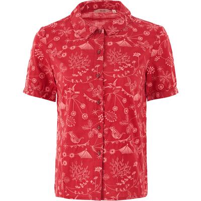 渔女装2024新款衬衫女中国风纯棉全棉绣花夏短袖开扣上衣FGGB2232