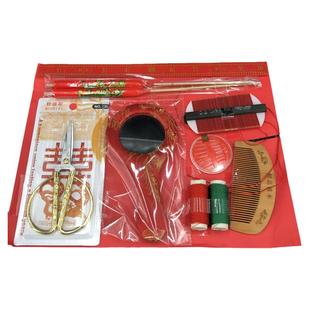 港版结婚传统习俗新娘新郎上头套装广东风俗女家嫁妆针线梳头用品