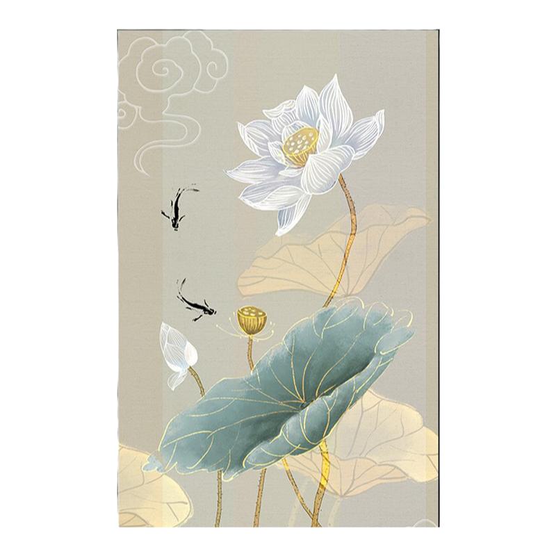 荷花鲤鱼图钻石画方钻满钻十字绣