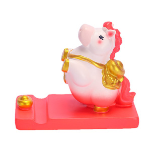 马年手机支架马上来财吉祥物情绪稳定解压神器桌面摆件装饰小礼品