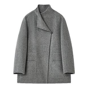 【匠心混纺羊绒】Laurel劳芮新款抽绳收腰短大衣LWL364D00600