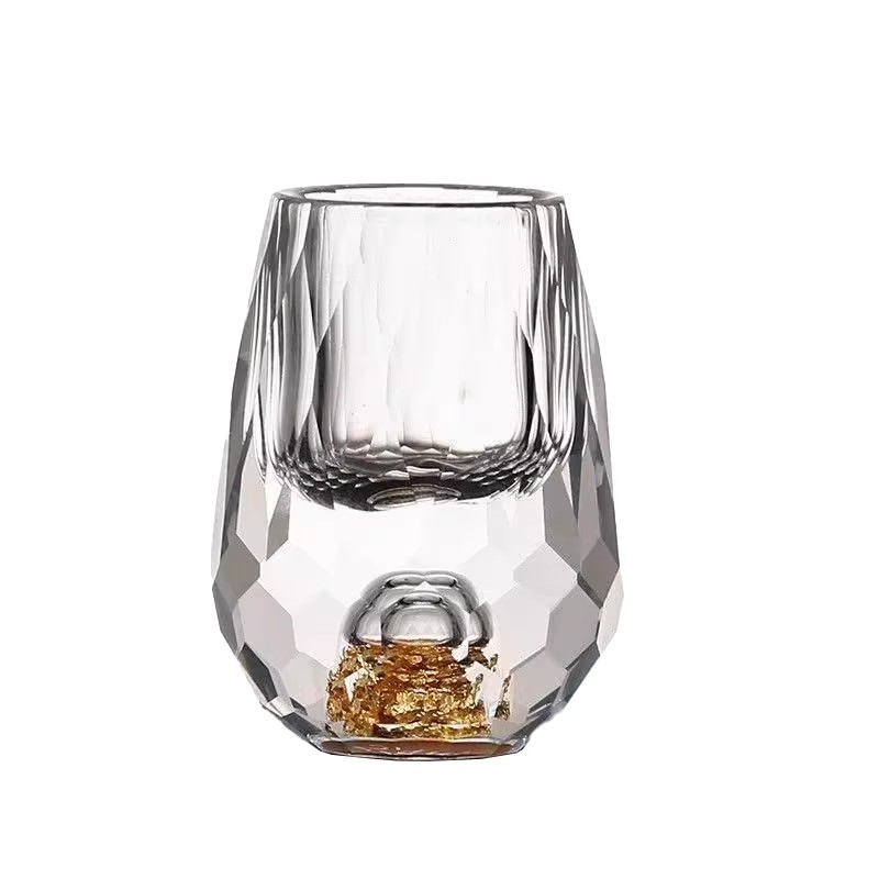 金箔高档酒杯加厚分酒器绿松石高端时尚家用水晶玻璃白酒杯