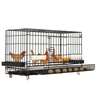 包邮鸡笼子家用大号特大养殖鸡笼折叠笼鸭笼鹅笼鸡舍自动滚蛋鸡笼