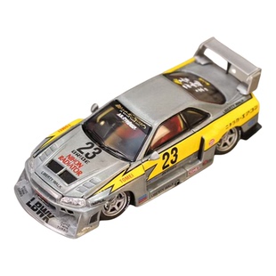 StreetWeapon尼桑SkylineER34闪电黄漂移车清漆特别版64合金车模