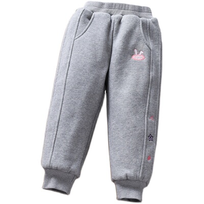 爱妮萌萌加绒运动裤加厚棉裤