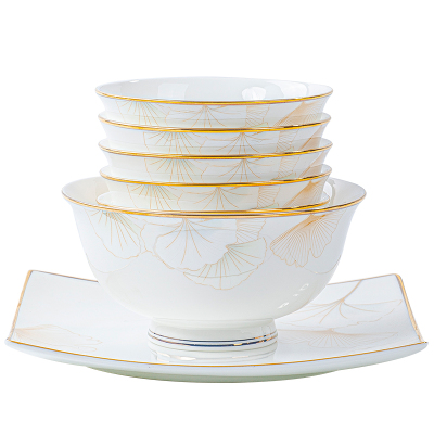 2025新款新骨瓷轻奢碗碟套装家用