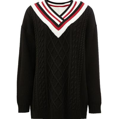 VeroModa休闲减龄拼色针织衫