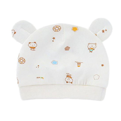 婴儿纯棉春秋初生护囟门帽