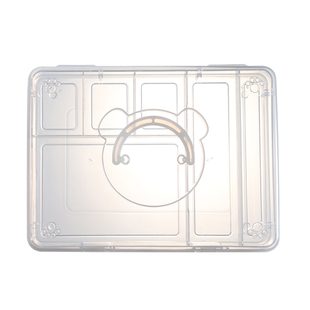 儿童玩具整理收纳盒双层透明两层长方形网红款桌面整理透明塑料箱