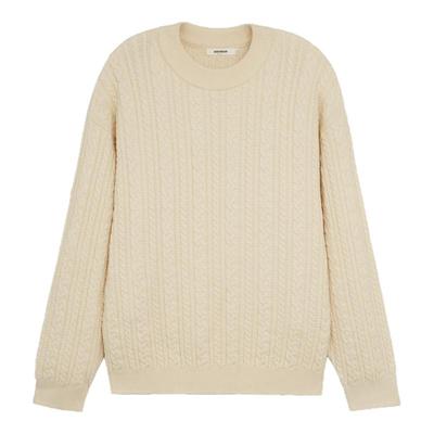 BODYDREAM BM老钱风粗针绞花毛衣男夹银纱针织衫25新款通勤毛线衣