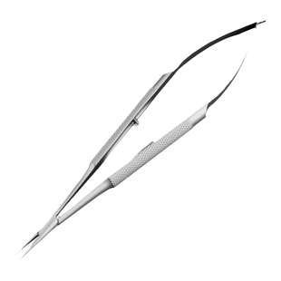 眼科显微器械带锁扣式夹针器笔式直弯头手术工具自锁外科持针钳