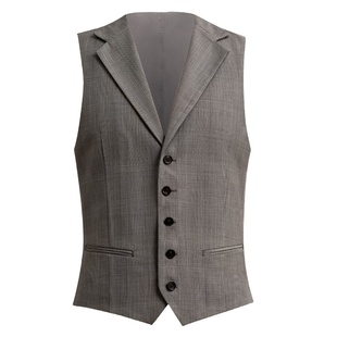 CULTUM ONE DAY精纺羊毛亲王格单排扣西装领免烫男士修身西装马甲