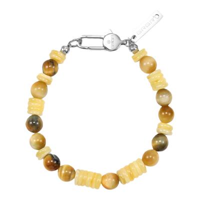 GRGR虎眼石+天然蜜蜡串珠手链