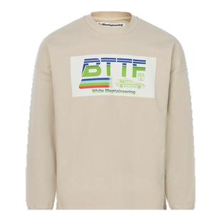 白山/WHITE MOUNTAINEERING 男士春季棉质圆领logo印花长袖T恤