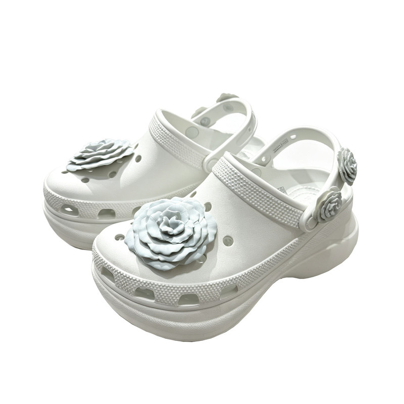 卡骆驰小鲸鱼玫瑰洞洞鞋Crocs