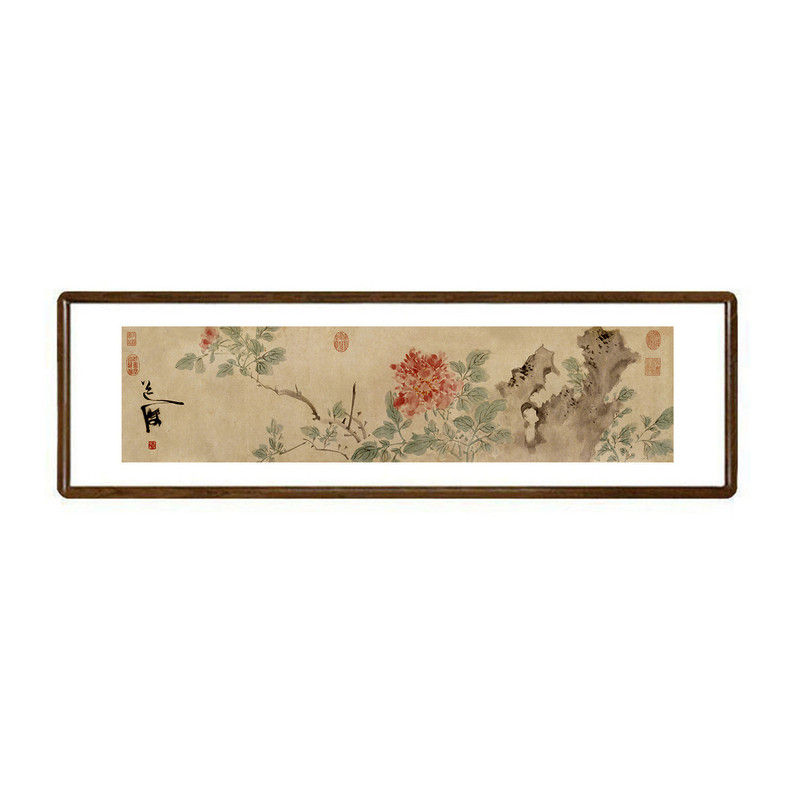 陈淳洛阳春色图新中式牡丹挂画