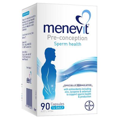 拜耳澳洲Menevit爱乐维男士备孕胶囊90粒备孕营养活性