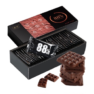 诺梵130g88%纯黑巧克力可可脂高考六一零食礼盒装休闲烘焙