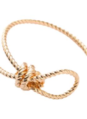 小众ins设计感开口打结指环戒指2022韩国网红个性女手作麻花手饰