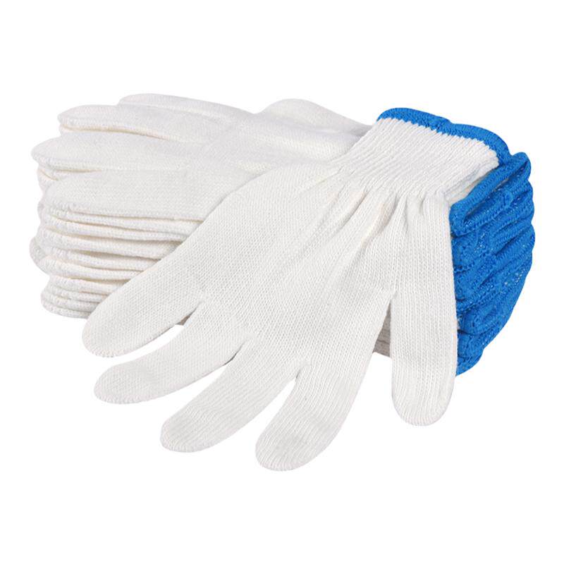 棉线劳保手套工作白纱耐磨加厚防护汽修动男女地春夏透气干活尼龙