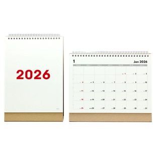 香港版繁体台历2026年简约记事备忘打卡月历定制桌面日历