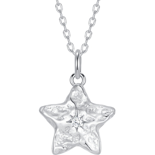 潮宏基闪耀银河陨石星星s925银项链银饰坠链套链颈饰妇女节新年