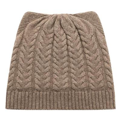 鹿王羊绒帽子可爱保暖