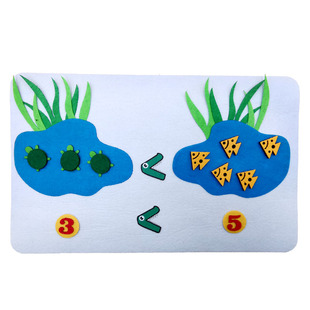 幼儿园大班数学区数字比大小数物对应数字认知区域区角diy玩教具