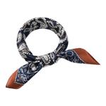 安格拉红腰果花70cm方巾阿美咔叽色系小丝巾护颈围巾防晒围脖