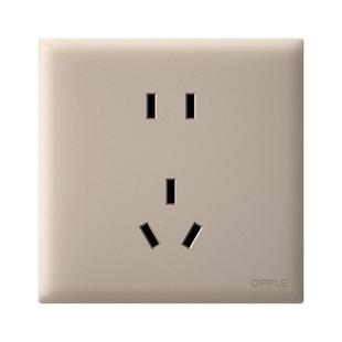 欧普OPPLE磨砂开关插座空调16A插座五孔10A面板暗装多孔家用悦灵J