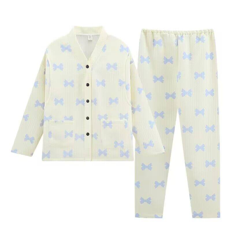 孕妇秋冬睡衣空气棉月子服套装春秋季加厚产妇哺乳喂奶大码家居服