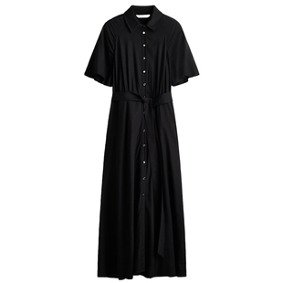 HM女装连衣裙2026夏季新款时尚通勤衬衫式束腰衬衫连衣裙1217576