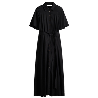 HM女装连衣裙2026夏季新款时尚通勤衬衫式束腰衬衫连衣裙1217576