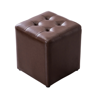 真皮小凳子 客厅茶几凳方凳圆凳家用板凳KTV皮凳沙发凳坐墩换鞋凳