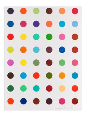 Damien Hirst 达明安赫斯特 现代简约艺术彩色圆点客厅卧室玄关