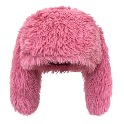 甜美可爱兔子耳朵毛绒帽子女冬