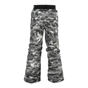 noEmosen(noE)迷彩脏染双腰头手工破坏裤脚休闲直筒堆叠帆布长裤