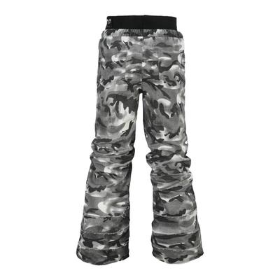 noE*迷彩脏染毛边街头堆叠长裤