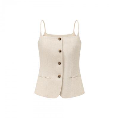 INTOTHEEAST颗粒肌理吊带背心