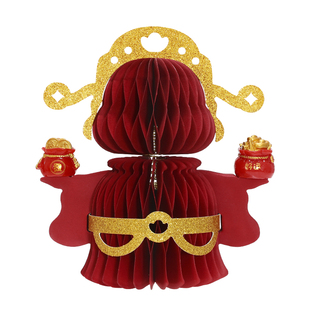 2026马年吉祥物吞金兽财神爷招财猫福袋客厅新年装饰入户玄关摆件