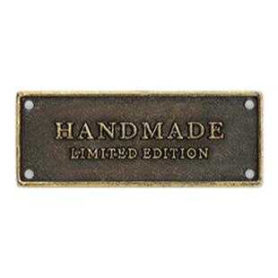 韩国进口happybea金属标签 服装包包手工标 复古金银handmade标志
