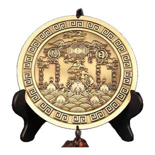 山海镇纯铜挂件实心黄铜山海镇圆形八卦店铺大门窗口室外室内摆件