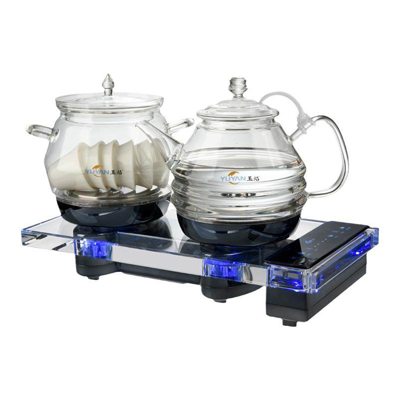 全自动底部上水电热烧水壶茶台嵌入式两用茶艺炉遥控玻璃煮泡茶壶