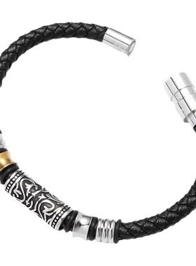 金属雕花钛钢情侣手链