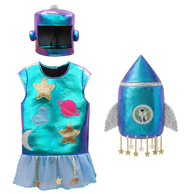 儿童太空科技宇航员外星人演出服
