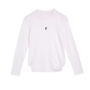 edo1一度旗下FMXoutlets棉长T恤儿童休闲上衣白色洋气运动打底衫