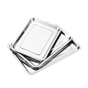 无磁方盘304不锈钢长方形盘子商用蒸饭盘 菜盘烤鱼盘大托盘烧烤盘