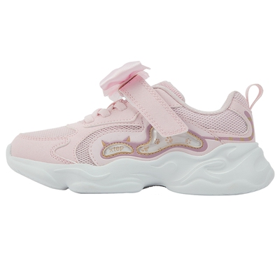 特步童鞋春季新款儿童运动鞋女童防滑鞋子幼小童魔术贴萌趣休闲鞋