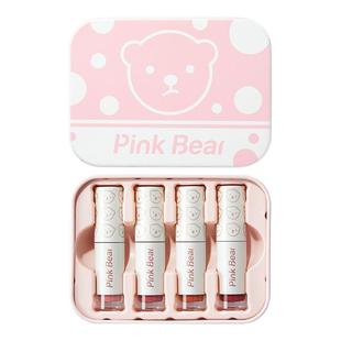pinkbear皮可熊糖光水精华口红固体唇蜜镜面润唇唇釉黄油小熊TK