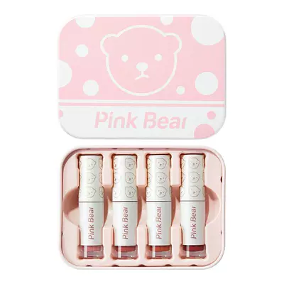 pinkbear皮可熊糖光水精华口红固体唇蜜镜面润唇唇釉黄油小熊TK